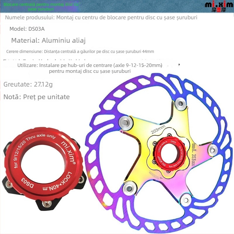 Accesorii pentru bicicletă - mi.xim DS03A adaptor de montaj disc pentru biciclete MTB și oraș, unisex