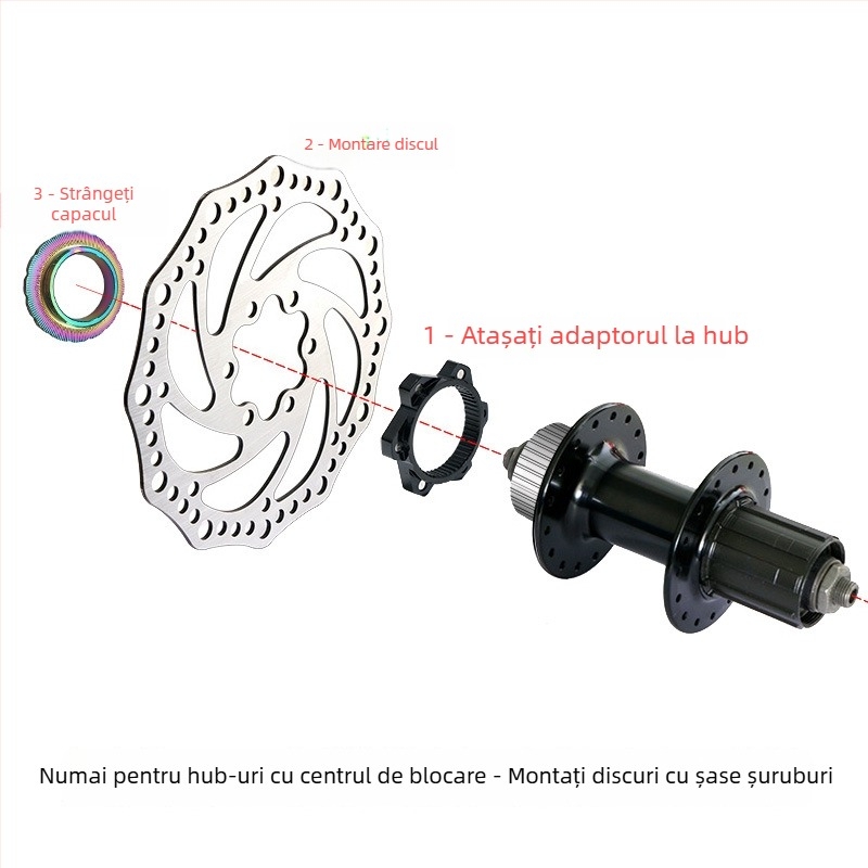 Accesorii pentru bicicletă - mi.xim DS03A adaptor de montaj disc pentru biciclete MTB și oraș, unisex