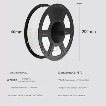 Filament PLA pentru imprimantă 3D, Coridi, lungime 330 m, densitate 1,25 g/cm³