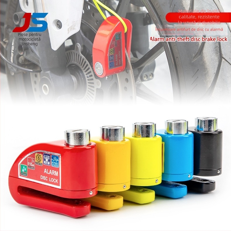 Lacăt antifurt cu disc pentru motocicletă, cu geantă de depozitare – portabil, din metal, impermeabil, rezistent la rugină, anti-derapant