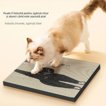 Meow Ji Placă de zgâriere pentru pisici, montată pe perete, pentru pui de pisică, din hârtie ondulată, suprafață rezistentă la zgârieturi, pachet 1 bucată