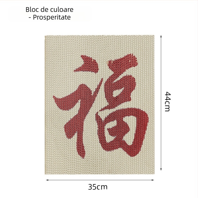 Meow Ji Placă de zgâriere pentru pisici, montată pe perete, pentru pui de pisică, din hârtie ondulată, suprafață rezistentă la zgârieturi, pachet 1 bucată