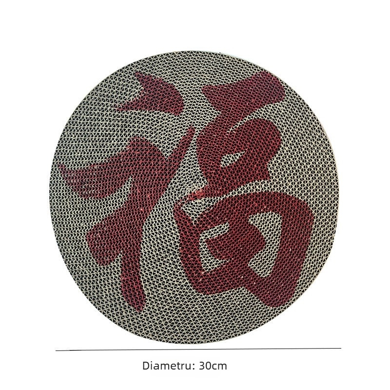 Meow Ji Placă de zgâriere pentru pisici, montată pe perete, pentru pui de pisică, din hârtie ondulată, suprafață rezistentă la zgârieturi, pachet 1 bucată