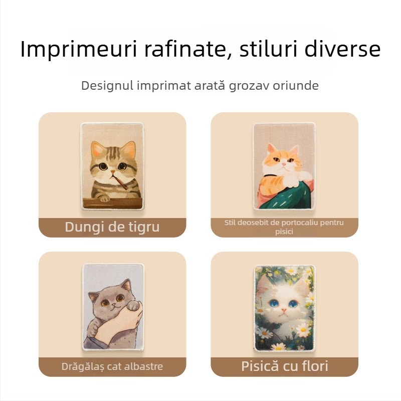 Placă de zgâriere pentru pisici, montată vertical pe perete – durabilă, protejează canapeaua, jucărie pentru ascuirea ghearelor