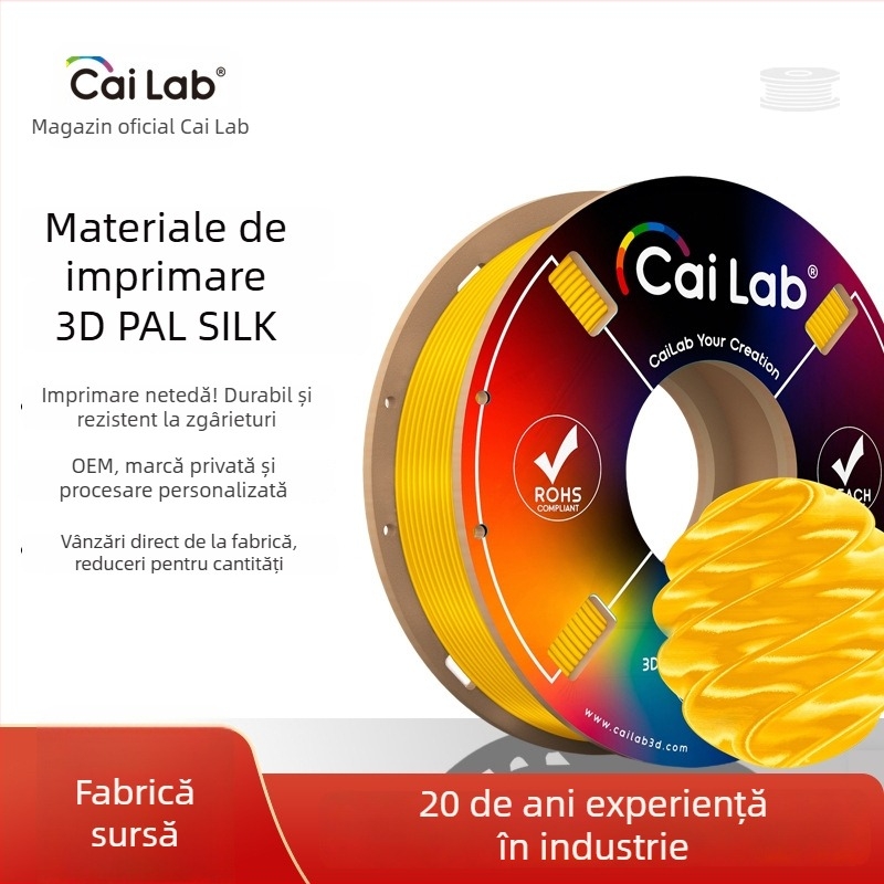 Filament PLA mătase, 200 g, compatibil cu Tuozhu Chuangxiang imprimare 3D, neted și fără blocări