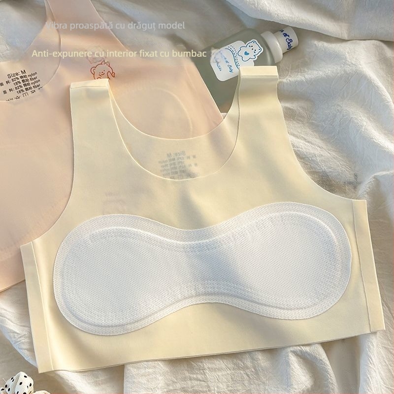 Sutien fără cusături pentru fete, 7–14 ani, din ice silk respirabil, nylon 90–95%
