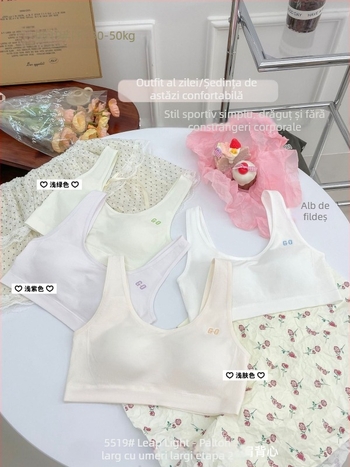 Sutien sport pentru fete în adolescență – pentru școală, protecție la șocuri, viscoză 74,3%