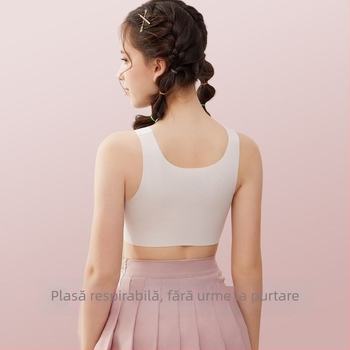 Top fără bretele pentru fete, plasă respirabilă – 54% nylon/poliamid, siguranță Clasa B, pentru copii 8+ ani, vară primăvară toamnă