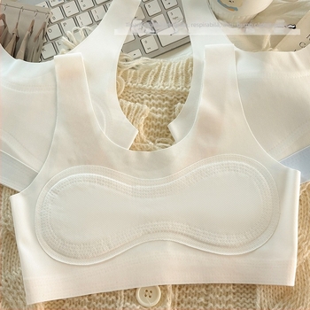 Sutien sport pentru fete în faza de dezvoltare, 9–13 ani, nailon Ice Silk, fără cusături, cupe turnate subțiri