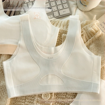 Sutien sport pentru fete în faza de dezvoltare, 9–13 ani, nailon Ice Silk, fără cusături, cupe turnate subțiri