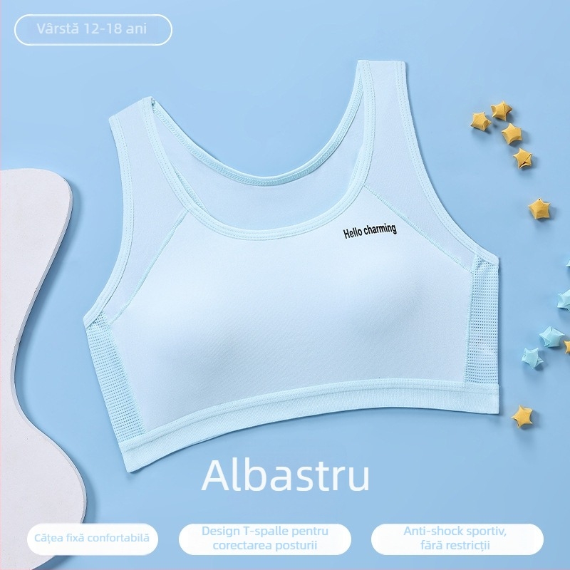 Fete Stage One - Vesta în formă de I, cu cupă completă, cupe turnate ultra-subțiri din burete, poliester, căptușeală din viscose
