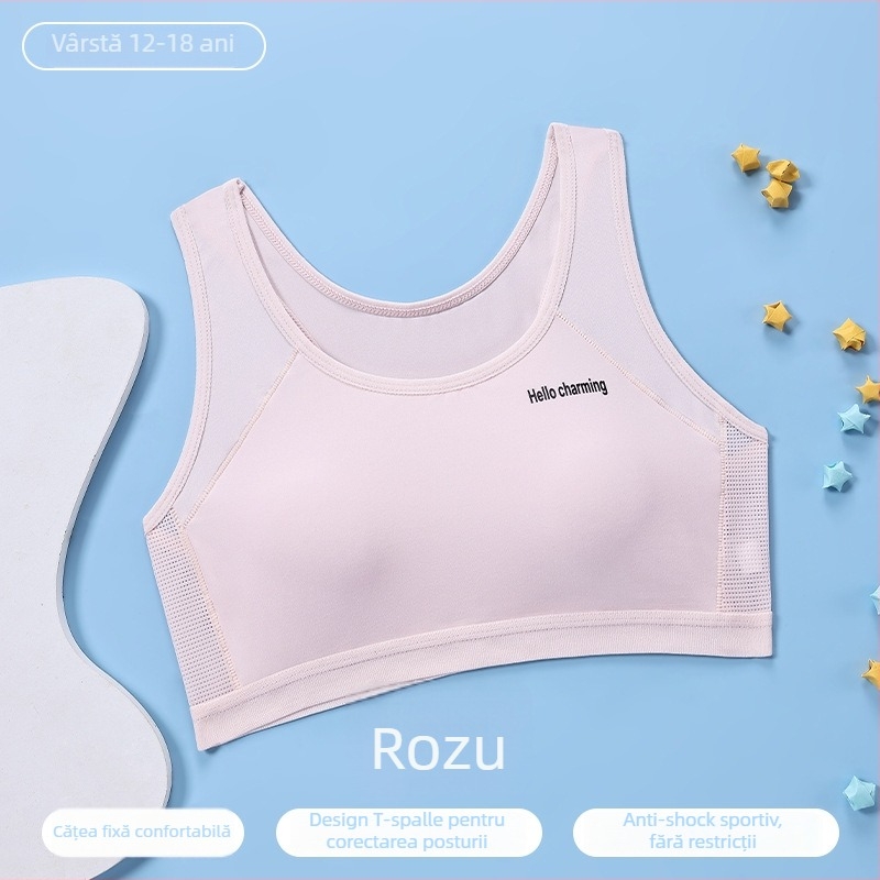 Fete Stage One - Vesta în formă de I, cu cupă completă, cupe turnate ultra-subțiri din burete, poliester, căptușeală din viscose