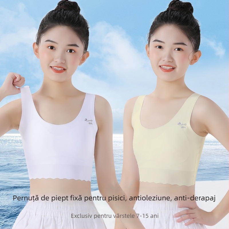 Top pentru fete din nylon și spandex, 77% nylon, 23% spandex, pentru toate sezoanele