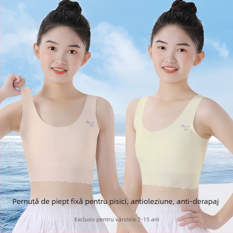 Top pentru fete din nylon și spandex, 77% nylon, 23% spandex, pentru toate sezoanele