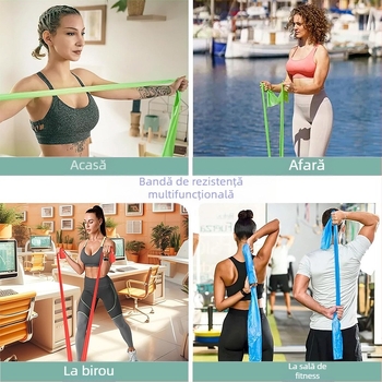 Bandă de rezistență pentru yoga, unisex, material TPE, brand Fanchi, cod Fc-6067-ch