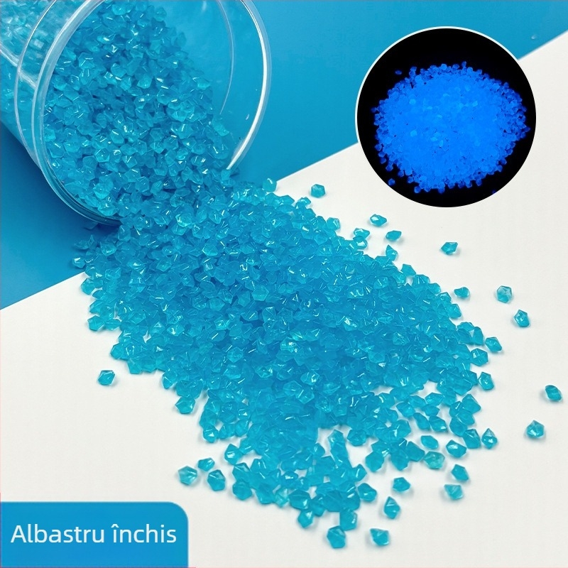 Nisip fosforescent pentru grădină și peisaj de acvariu – pietriș luminos și pietre ciobite, 25 kg, ambalaj 200 bucăți, brand Jibiao, Landstone, origine Yiwu