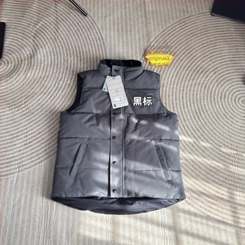 Vesta din puf de rață cu guler înalt, exterior din amestec de bumbac, căptușeală din nylon, pentru iarnă și toamnă