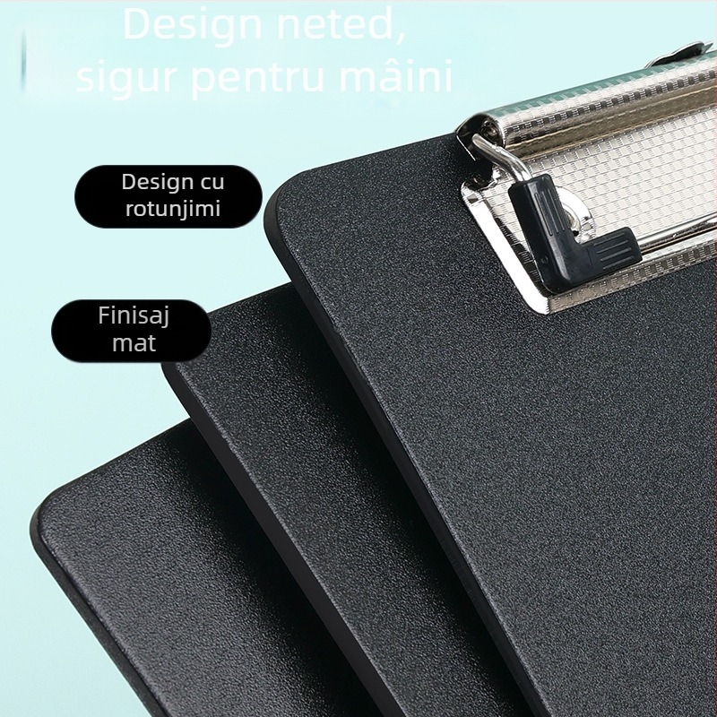 Clește de placă din plastic pentru documente A4, grosime a plăcii 3 mm, dimensiuni 235×315 mm, dosar suspendat pentru documente