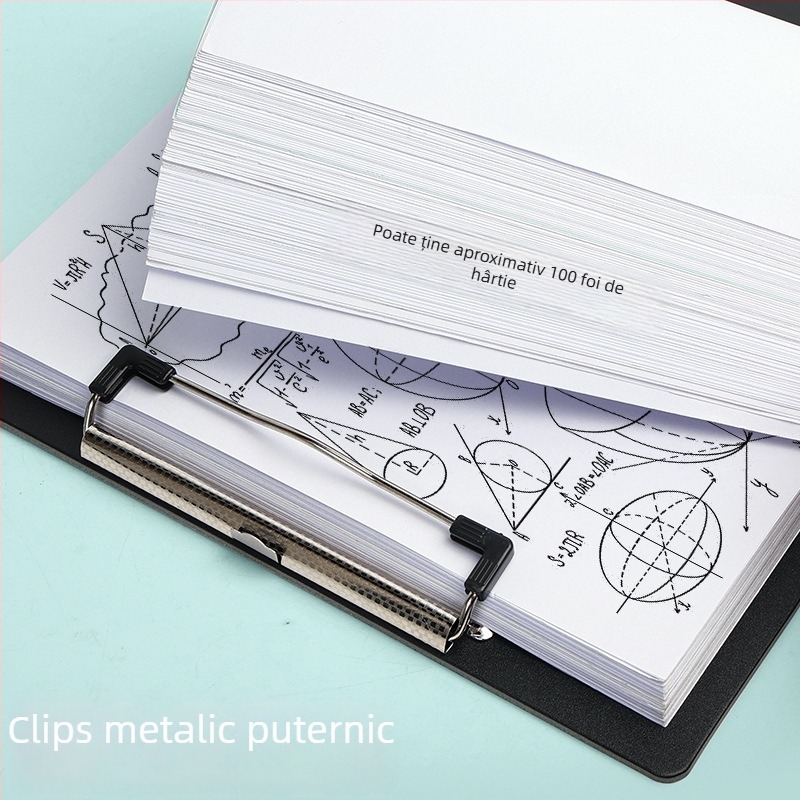 Clește de placă din plastic pentru documente A4, grosime a plăcii 3 mm, dimensiuni 235×315 mm, dosar suspendat pentru documente