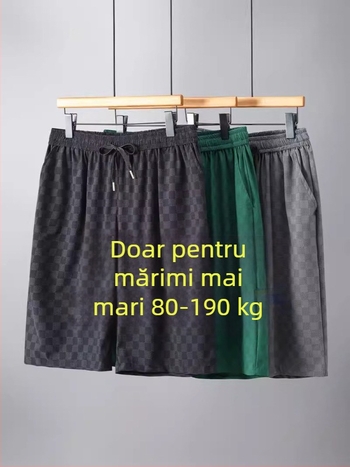 Shorturi scurte de vară, croială lejeră, din nylon Ice Silk, lungime de cinci inci, talie medie-sus, uscare rapidă