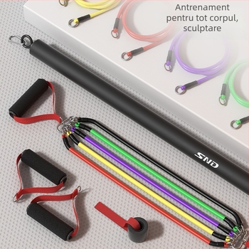Tensioner de rezistență pentru fitness acasă – tensionator elastic, material PP plastic + tubă de latex, brand SND, potrivit pentru echipamente de fitness