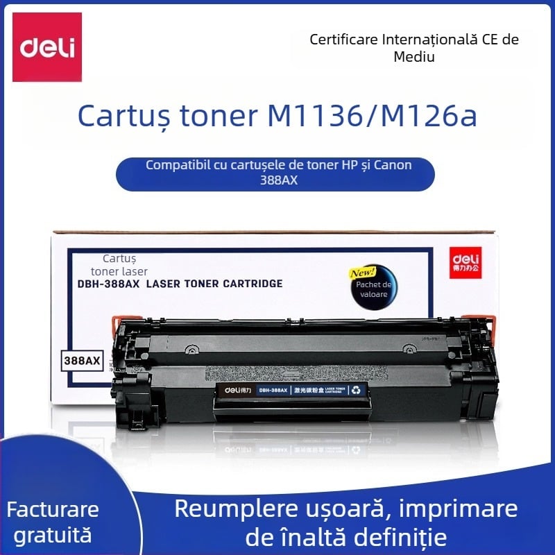 Cartuș toner DTH-388AT pentru HP M1136, M126a și P1106 (randament 1500 de pagini; reîncărcabil cu pulbere; imprimantă laser)