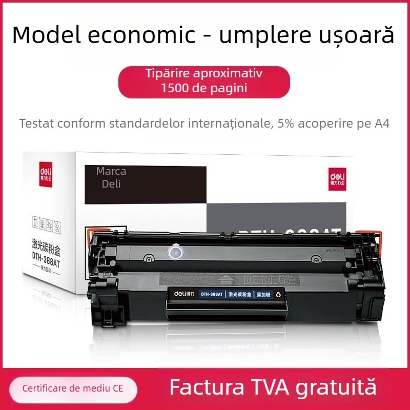 Cartuș toner DTH-388AT pentru HP M1136, M126a și P1106 (randament 1500 de pagini; reîncărcabil cu pulbere; imprimantă laser)
