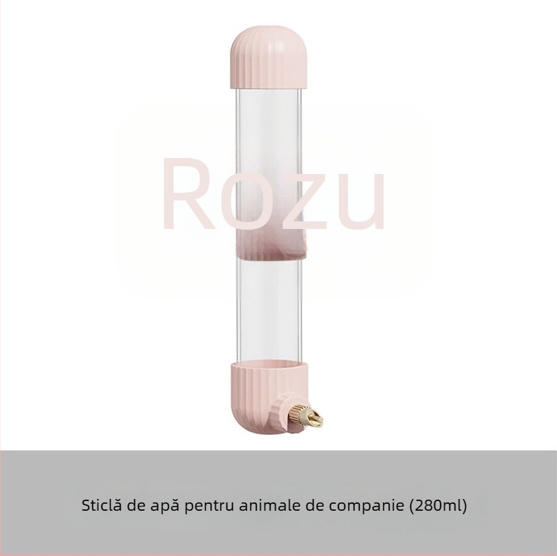 Dispenser automat de apă pentru papagal, din acrilic; recipient tip seringă; brand Demon pet; personalizabil pentru comenzi mari