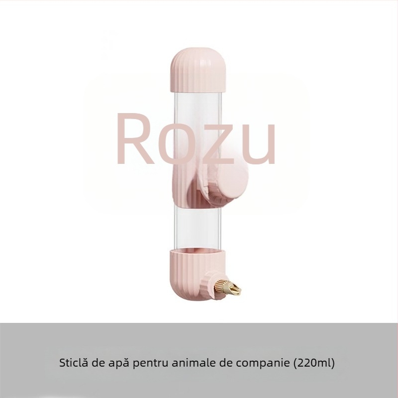 Dispenser automat de apă pentru papagal, din acrilic; recipient tip seringă; brand Demon pet; personalizabil pentru comenzi mari