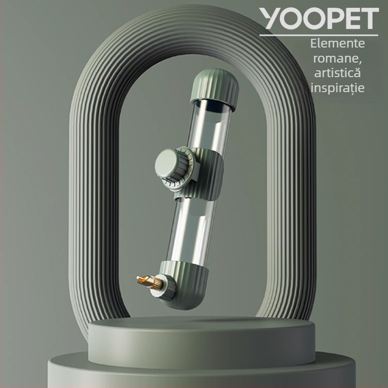 Dispenser automat de apă pentru papagal, din acrilic; recipient tip seringă; brand Demon pet; personalizabil pentru comenzi mari