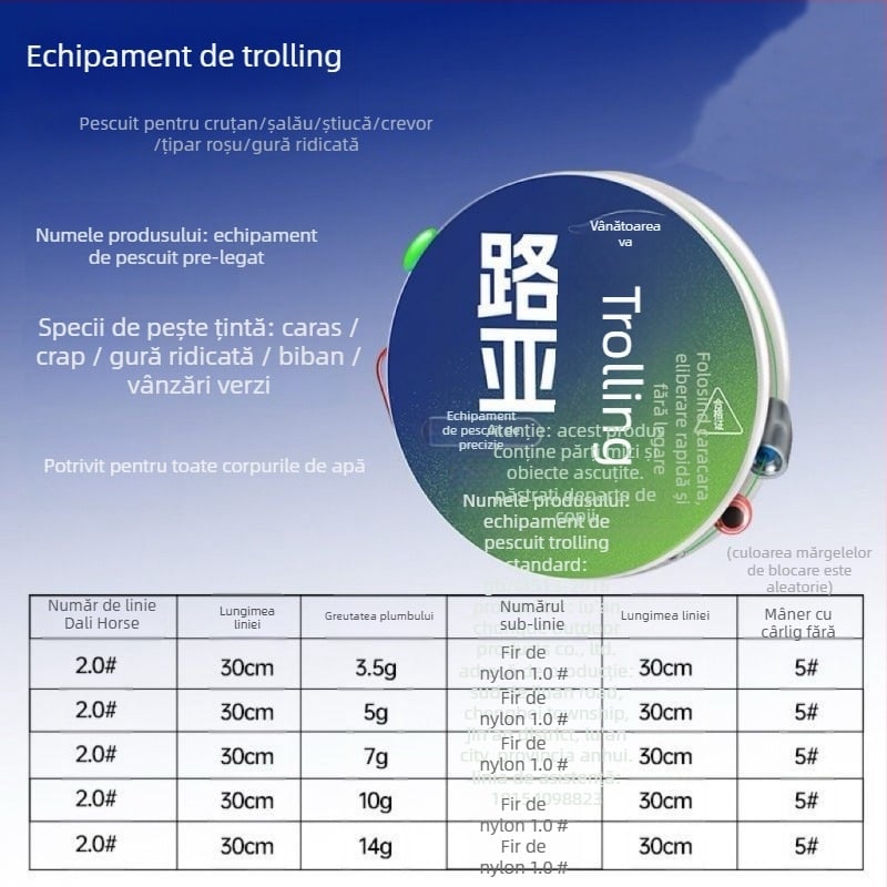 Set de linii pentru pescuitul crapului, toamnă-iarnă, material PE