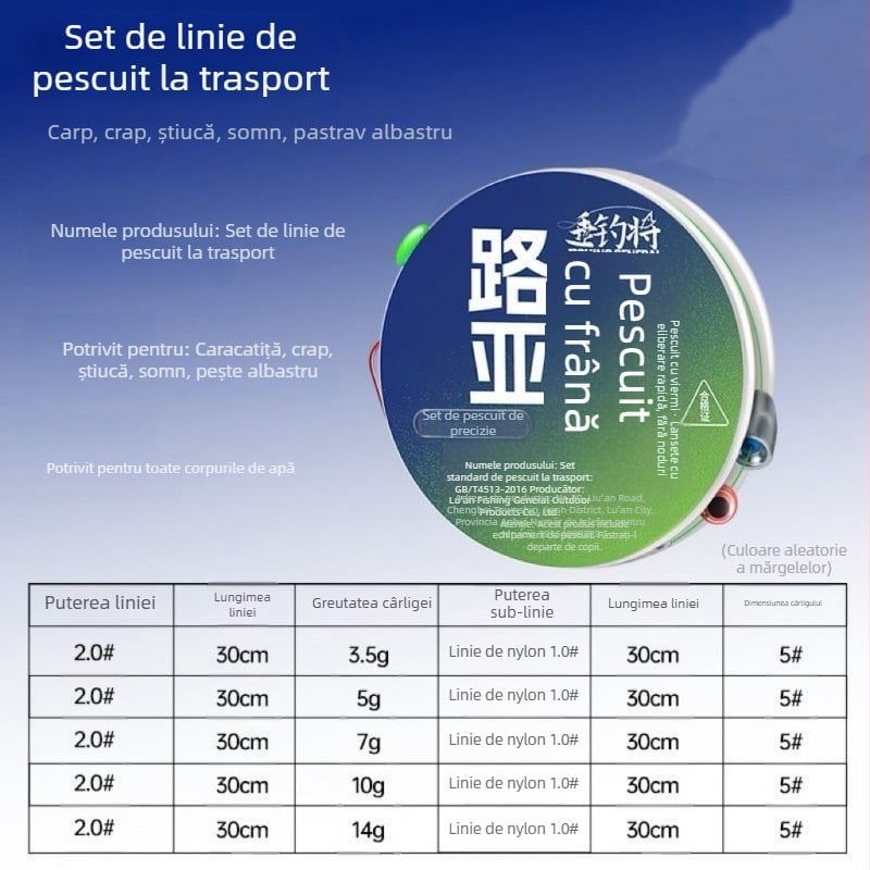 Set de linii pentru pescuitul crapului, toamnă-iarnă, material PE