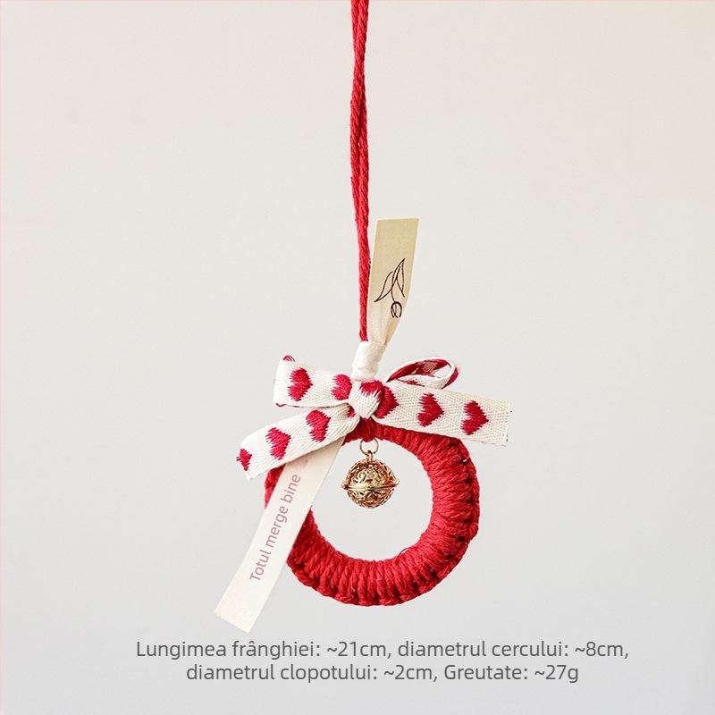 Nuchi ornament de Anul Nou cu clopoțel, caracter de binecuvântare și motiv zodiacal, pandant mini suspendat pentru Festivalul de primăvară