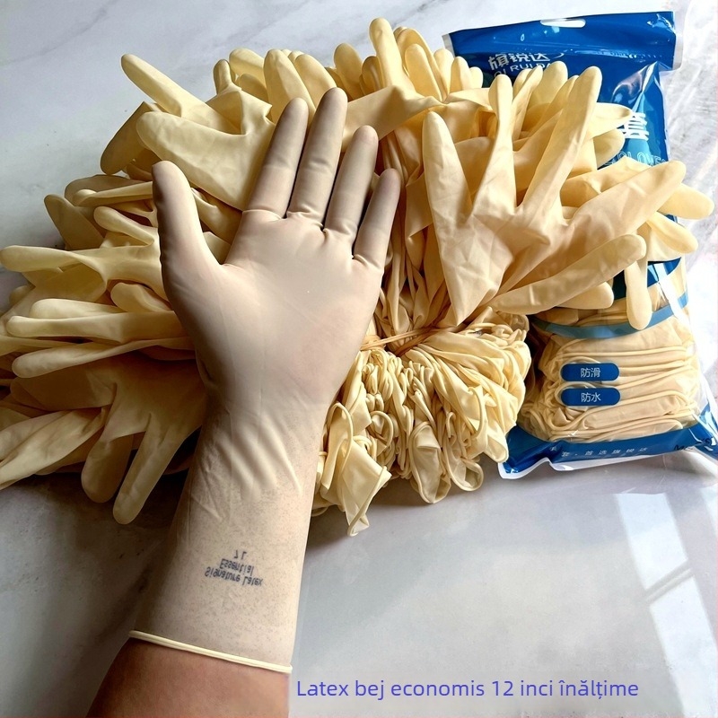 Mănuși de unică folosință din latex gros, ambidextru, 25 perechi (material: latex; grosime: groasă; design: ambidextru; cantitate: 25 perechi)
