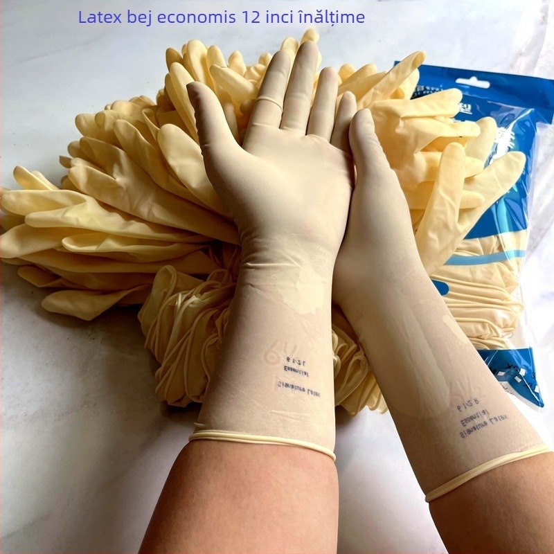 Mănuși de unică folosință din latex gros, ambidextru, 25 perechi (material: latex; grosime: groasă; design: ambidextru; cantitate: 25 perechi)