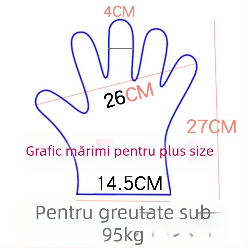 Mănuși de unică folosință din plastic, îngroșate, rezistente la uzură, ambalate individual