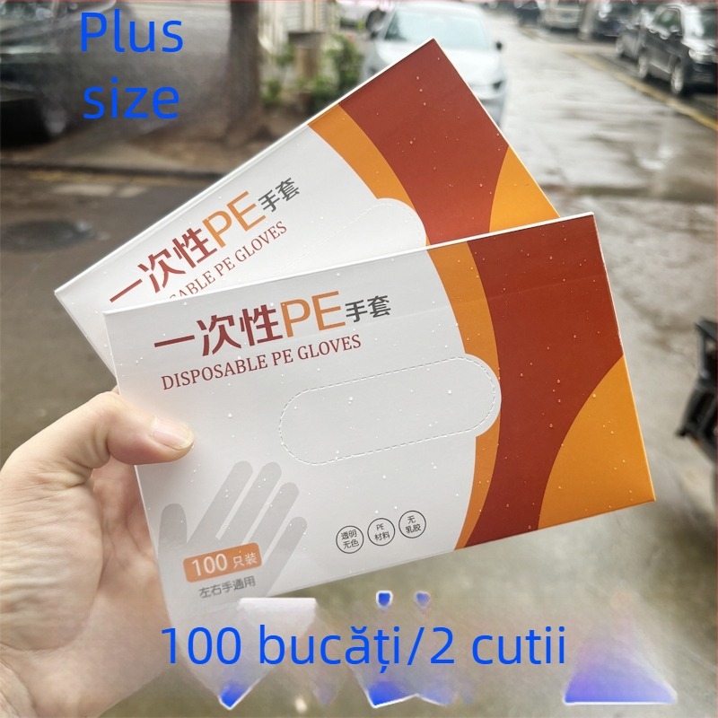Mănuși de unică folosință din plastic, îngroșate, rezistente la uzură, ambalate individual