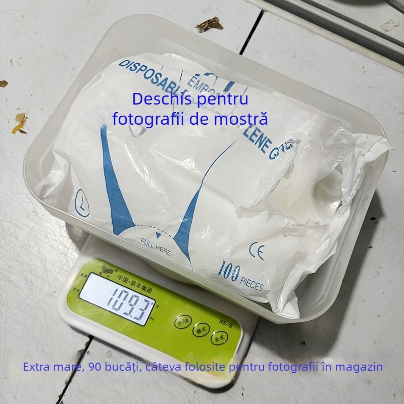 Mănuși de unică folosință din plastic, îngroșate, rezistente la uzură, ambalate individual