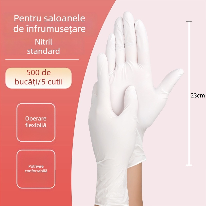 Mănuși de masaj de unică folosință din PVC, anti-alunecare, design transparent, grosime până la 0.05 mm, model Yingke