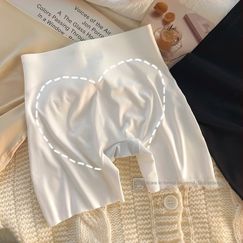 Chiloți de damă cu talie înaltă, țesătură Ice Silk, 80% nylon, protecție împotriva expunerii