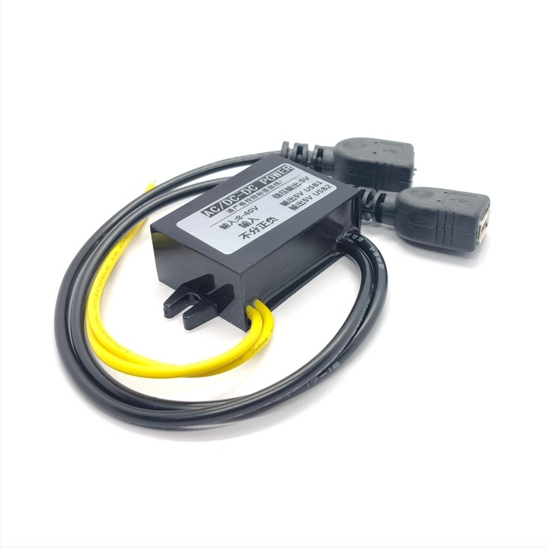RTRURE Convertor AC-DC impermeabil pentru supraveghere, intrare AC 12/24/36/48V, ieșire DC 5V, reglat, modul de reducere a tensiunii