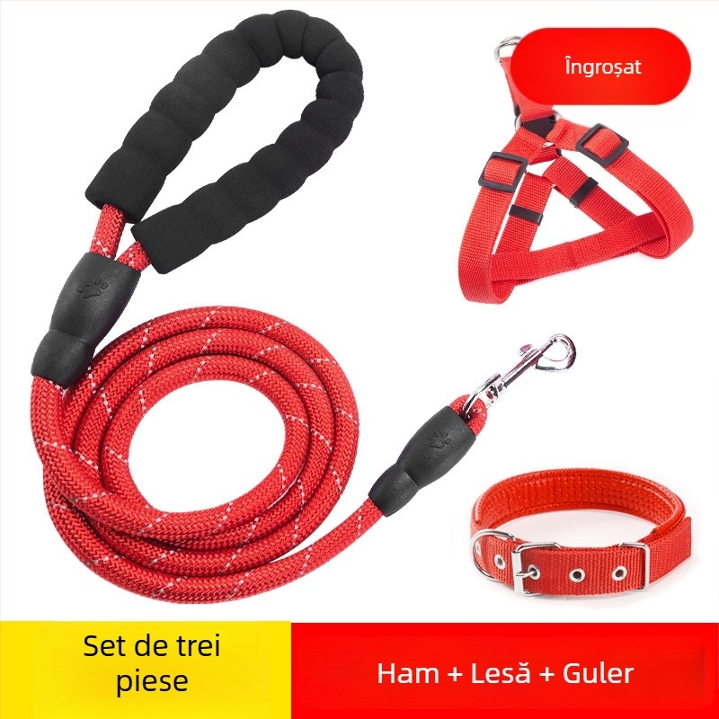 Ham de câine cu lesă, în stil vestă, pentru câini de la mic la mare, inclusiv Golden Retriever și rase Toy