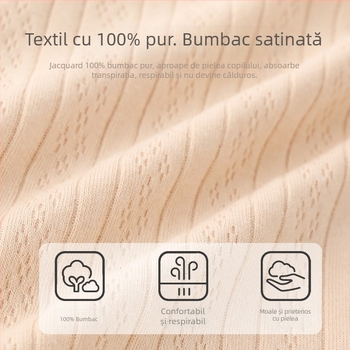 Vesta tricotată din bumbac pentru nou-născuți, fără mâneci, cu catarame la umeri, 100% bumbac, finisare moale