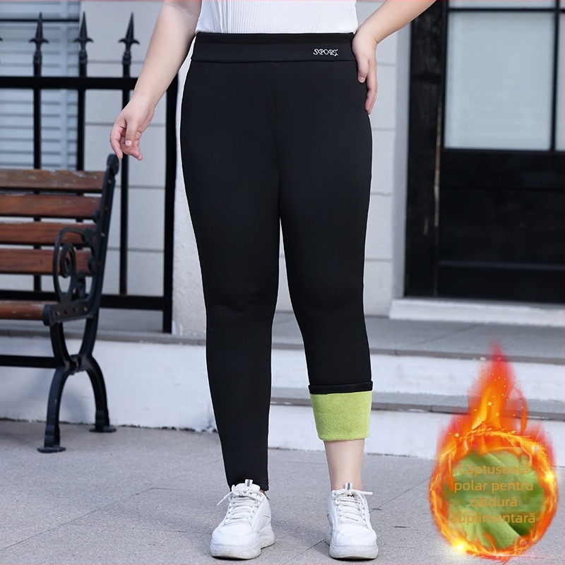 Pantaloni damă talie înaltă, skinny, uni, amestec poliester-elastan, lungime completă, croială creion