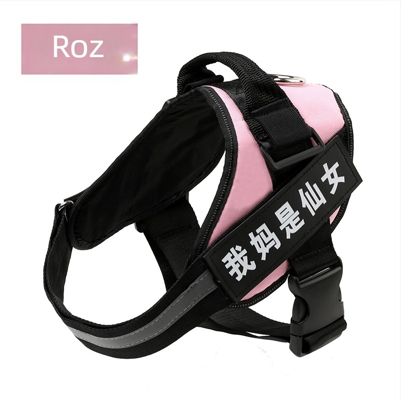Ham de tip vest cu lesă și zgardă pentru câini de talie medie: Border Collie, Golden Retriever, French Bulldog