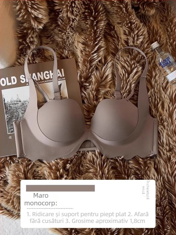 Set de lenjerie pentru femei - cupe 3/4, cupe modelate cu partea superioară subțire și partea inferioară mai groasă, material principal nylon, căptușeală spandex, bretele fixe, duble