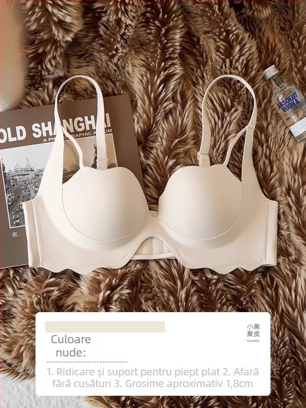 Set de lenjerie pentru femei - cupe 3/4, cupe modelate cu partea superioară subțire și partea inferioară mai groasă, material principal nylon, căptușeală spandex, bretele fixe, duble