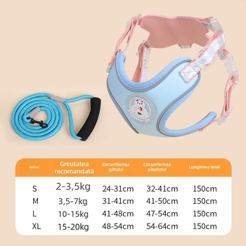 Lesă universală anti-evadare pentru pisici și câini, poliester, brand Meow and, origine Zhejiang, categorie: curea de tracțiune