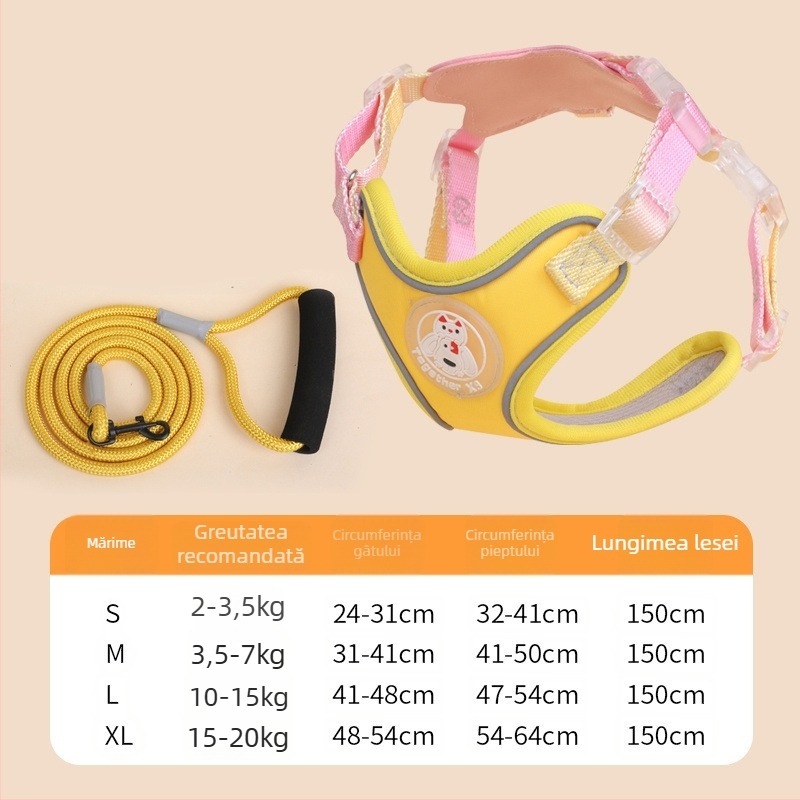 Lesă universală anti-evadare pentru pisici și câini, poliester, brand Meow and, origine Zhejiang, categorie: curea de tracțiune