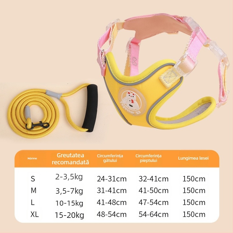 Lesă universală anti-evadare pentru pisici și câini, poliester, brand Meow and, origine Zhejiang, categorie: curea de tracțiune